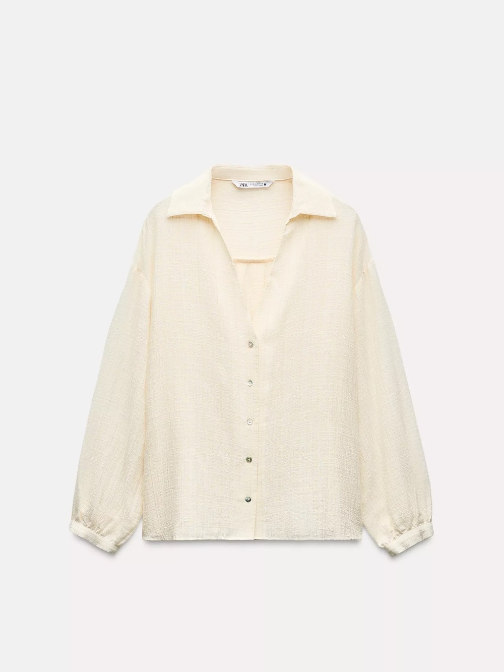 Zara Metallic thread rustic shirt